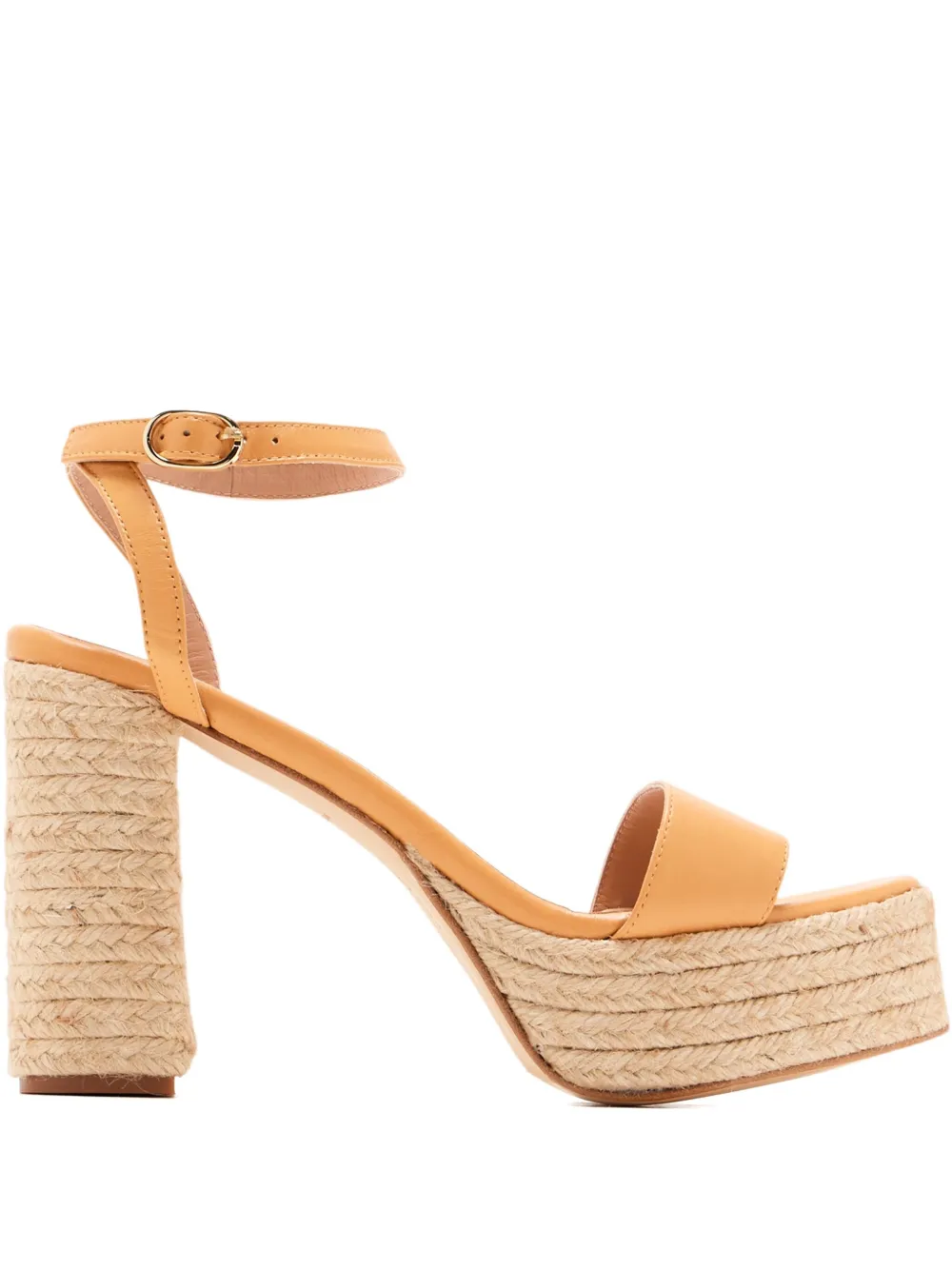 Andrea Gomez 40mm leather platform sandals Brown