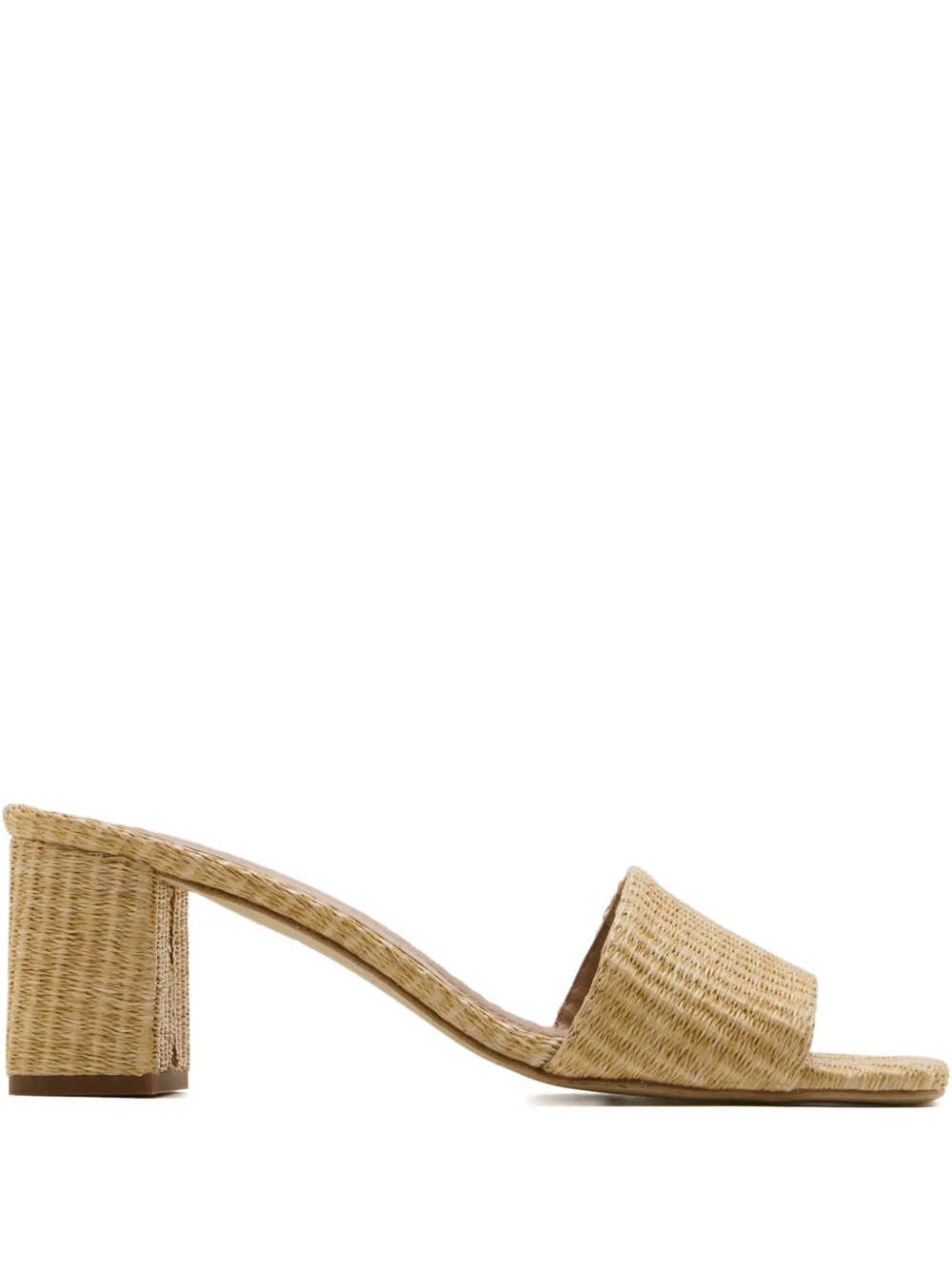 Andrea Gomez 50mm Claudia Heeled Mules In Brown