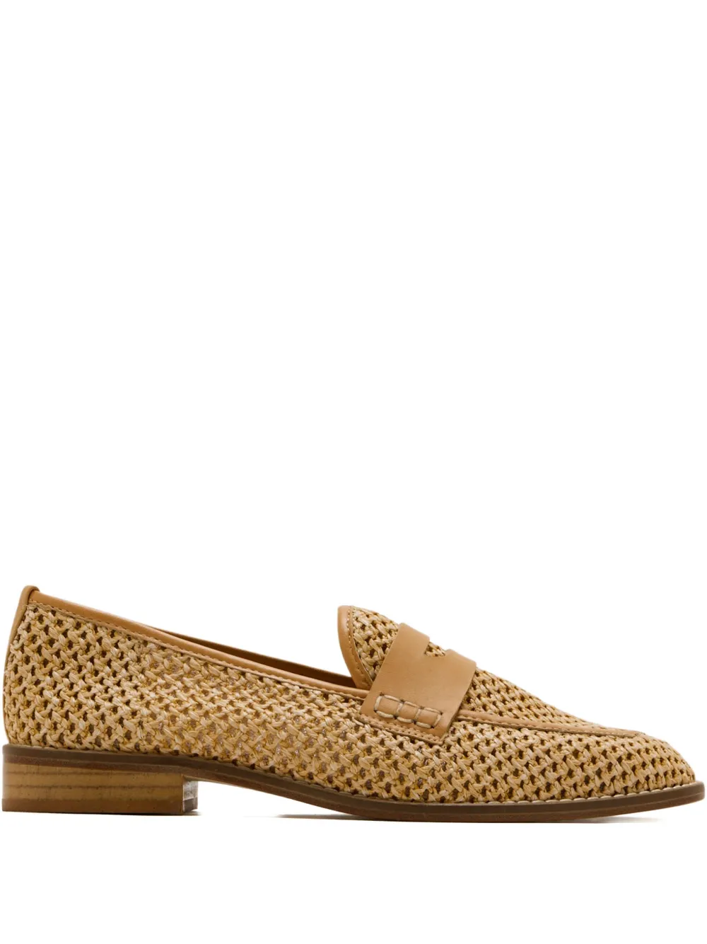Andrea Gomez woven leather loafers Brown