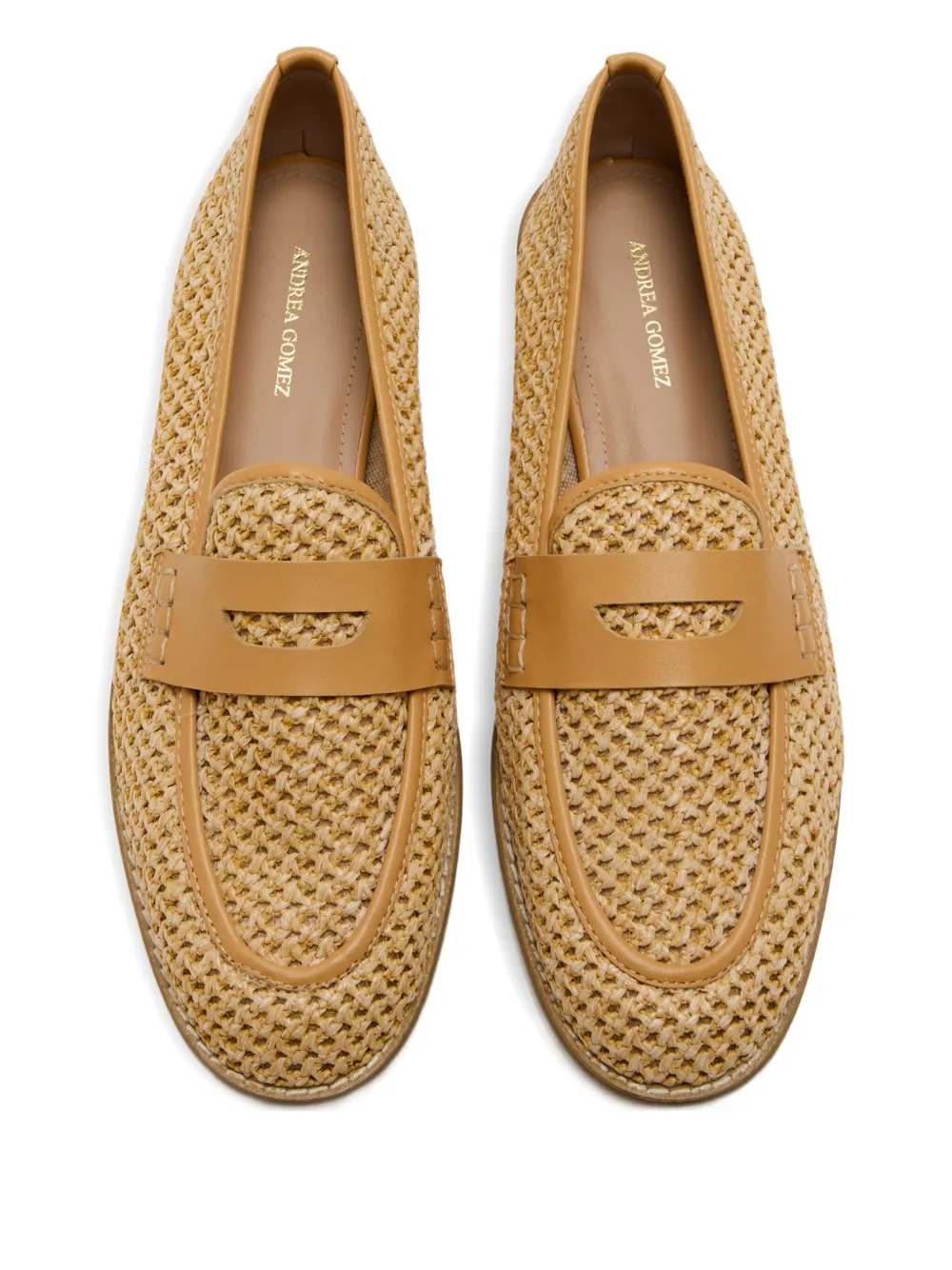 Andrea Gomez woven leather loafers - Bruin