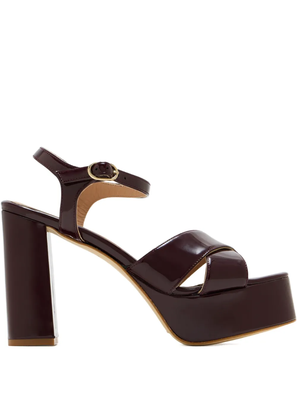 Andrea Gomez 110mm Bella platform sandals Brown