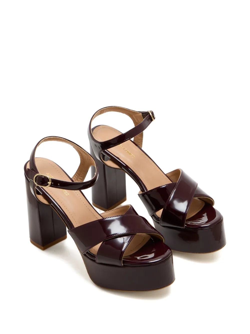 Andrea Gomez 110 mm Bella sandalen met plateauzool Bruin