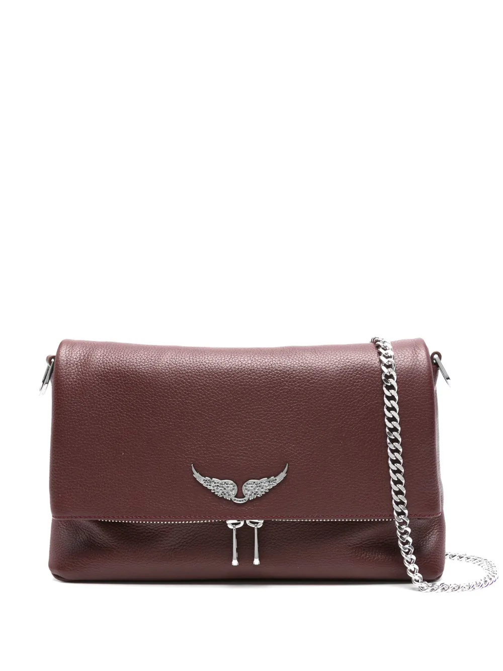 Zadig&Voltaire Rocky leather shoulder bag Rood