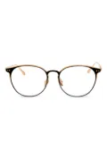 Linda Farrow round-frame clear glasses - Gold