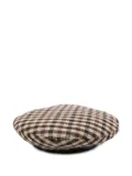 GANNI checked beret - Brown