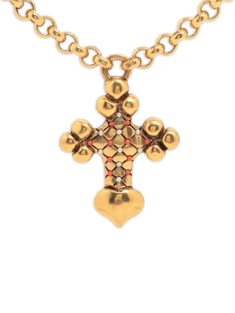 Loewe Pre-Owned cross-pendant necklace