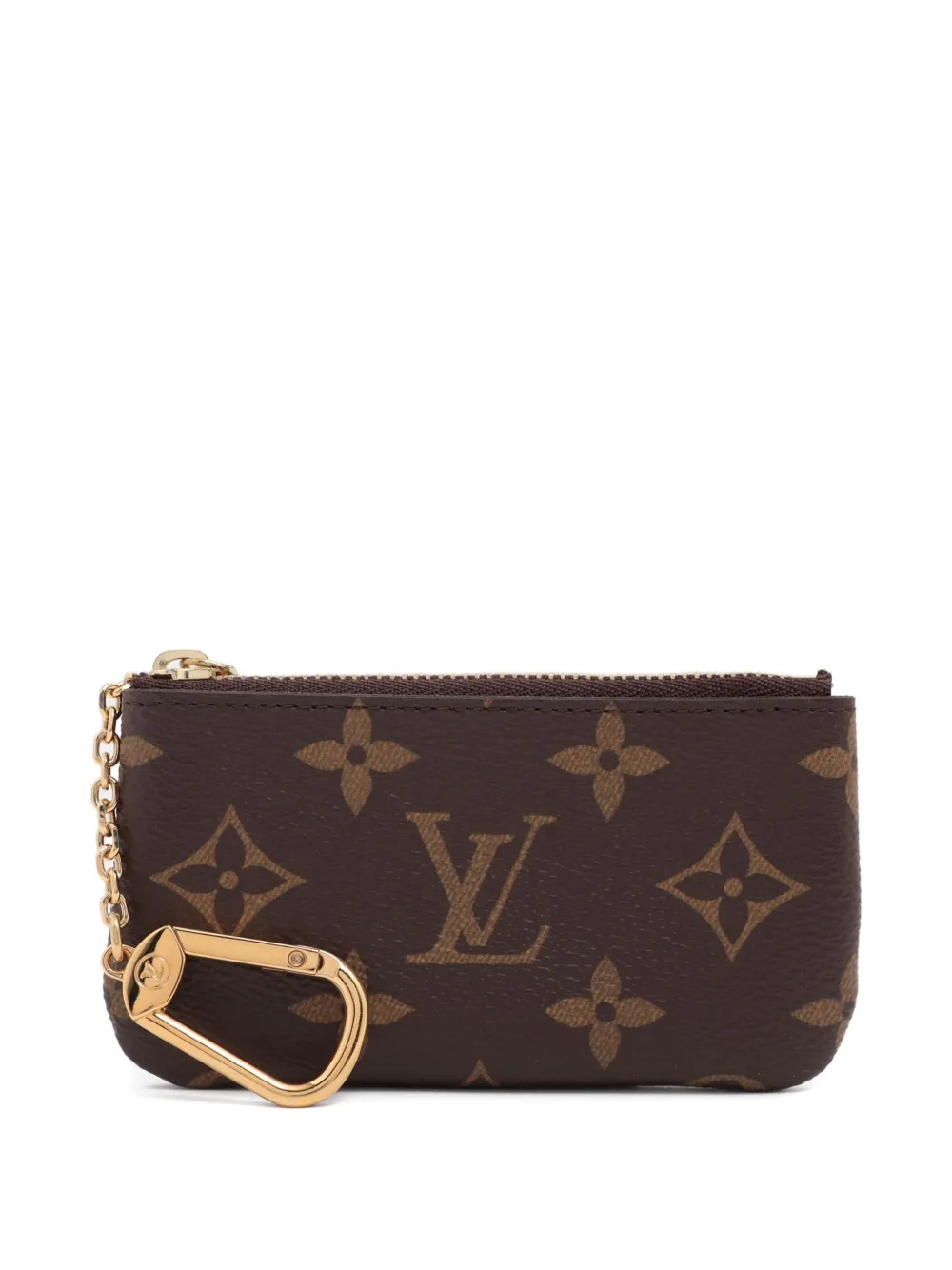 Pre-owned Louis Vuitton Monogram Canvas Zip Pouch In Brown