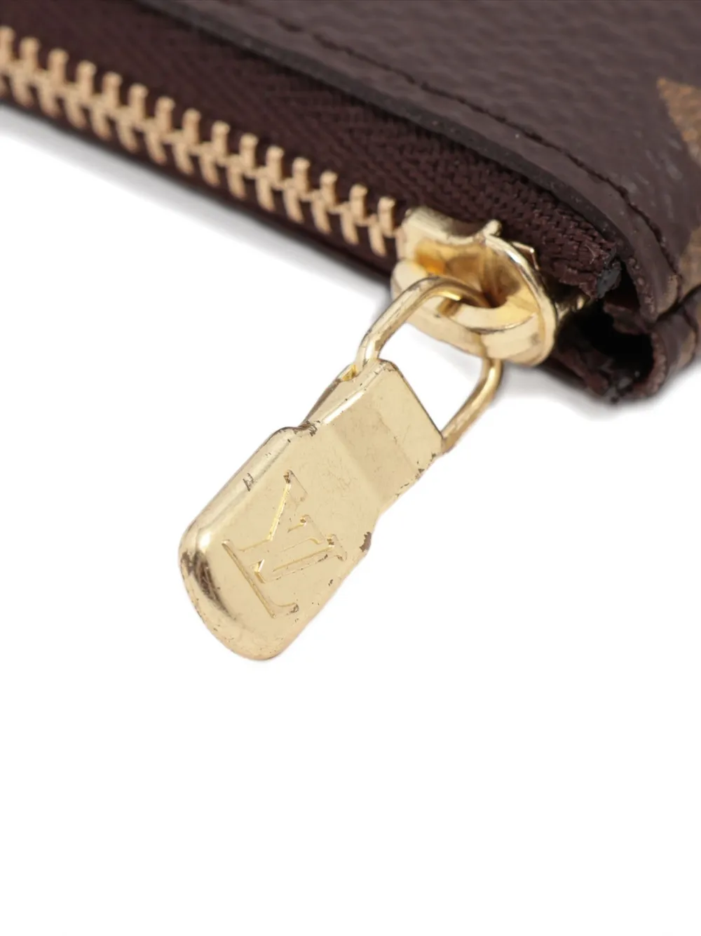 Pre-owned Louis Vuitton Monogram Canvas Zip Pouch In Brown