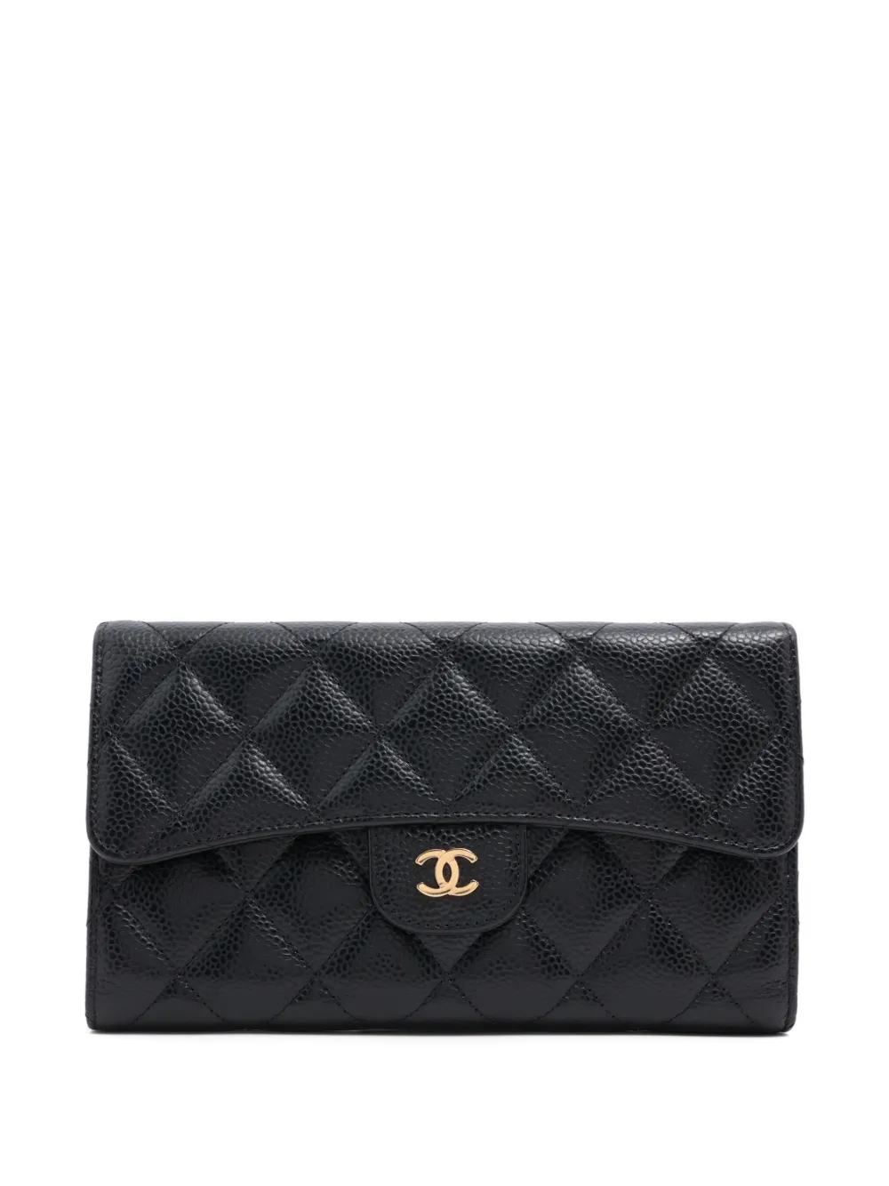 CHANEL Pre-Owned diamond-quilting leather wallet | Black | Image 1