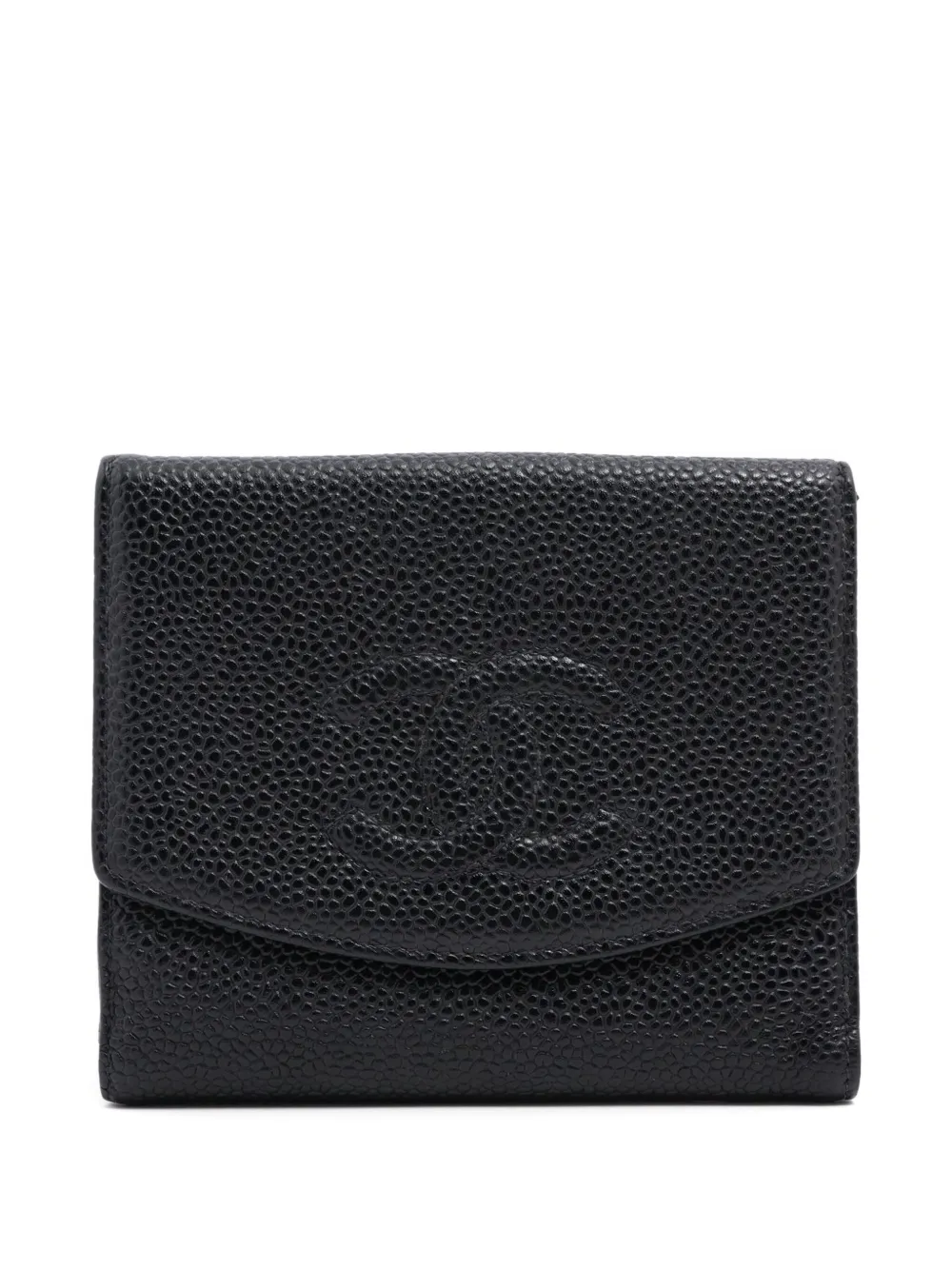 CHANEL Pre-Owned Portafoglio con logo CC goffrato | nero | Image 1