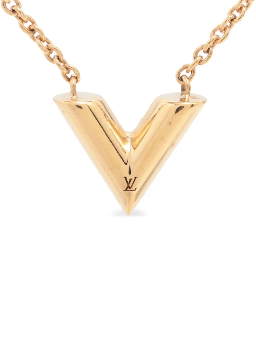 Louis Vuitton Pre-Owned V-shaped pendant necklace | Gold | Image 1
