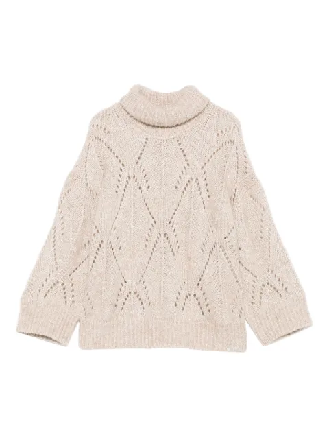 Peserico turtleneck diamond-pattern knitwear