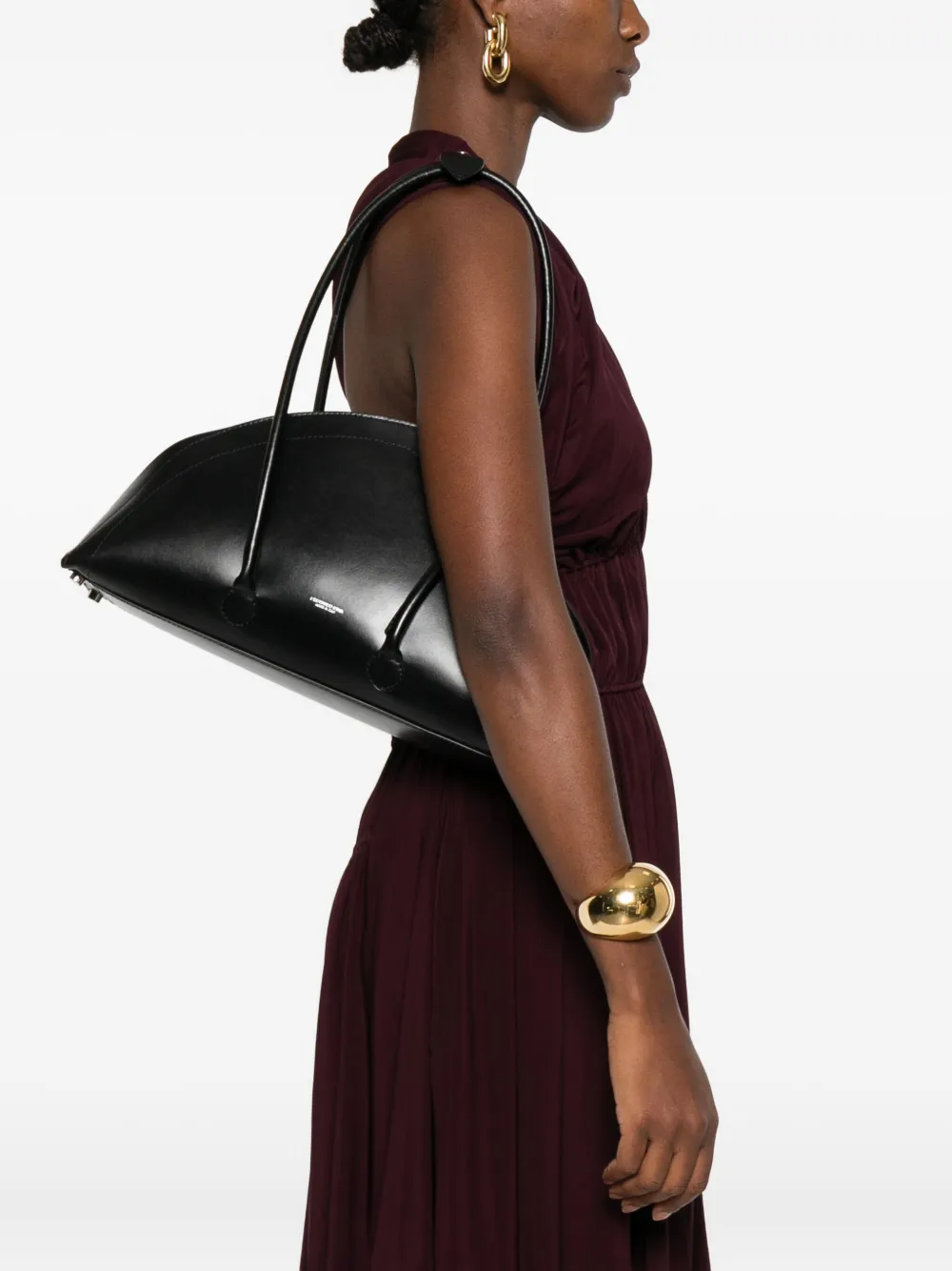 FEDERICO CINA curved leather shoulder bag | Image 2