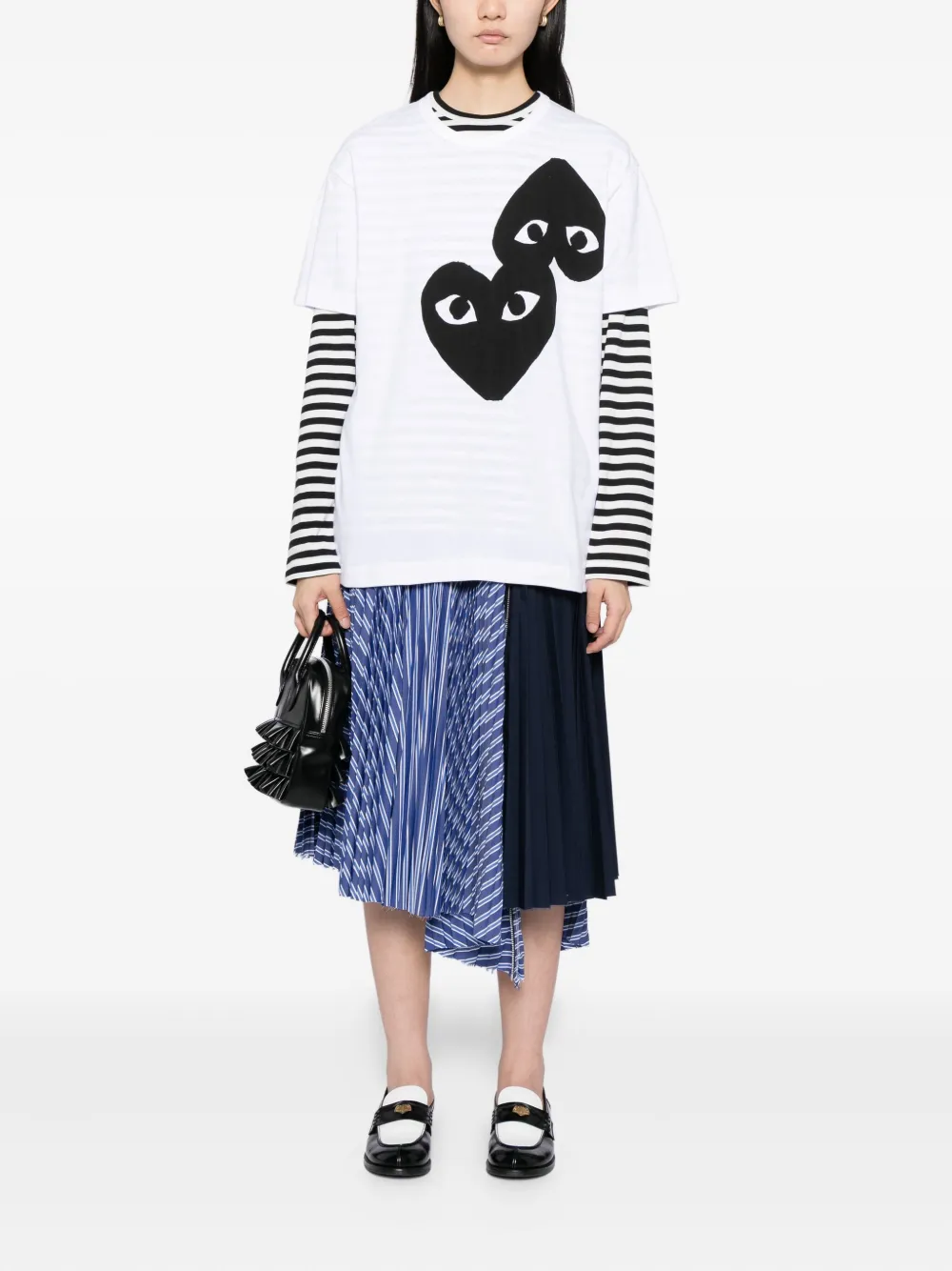 Comme Des Garçons Play Heart-print T-shirt In White