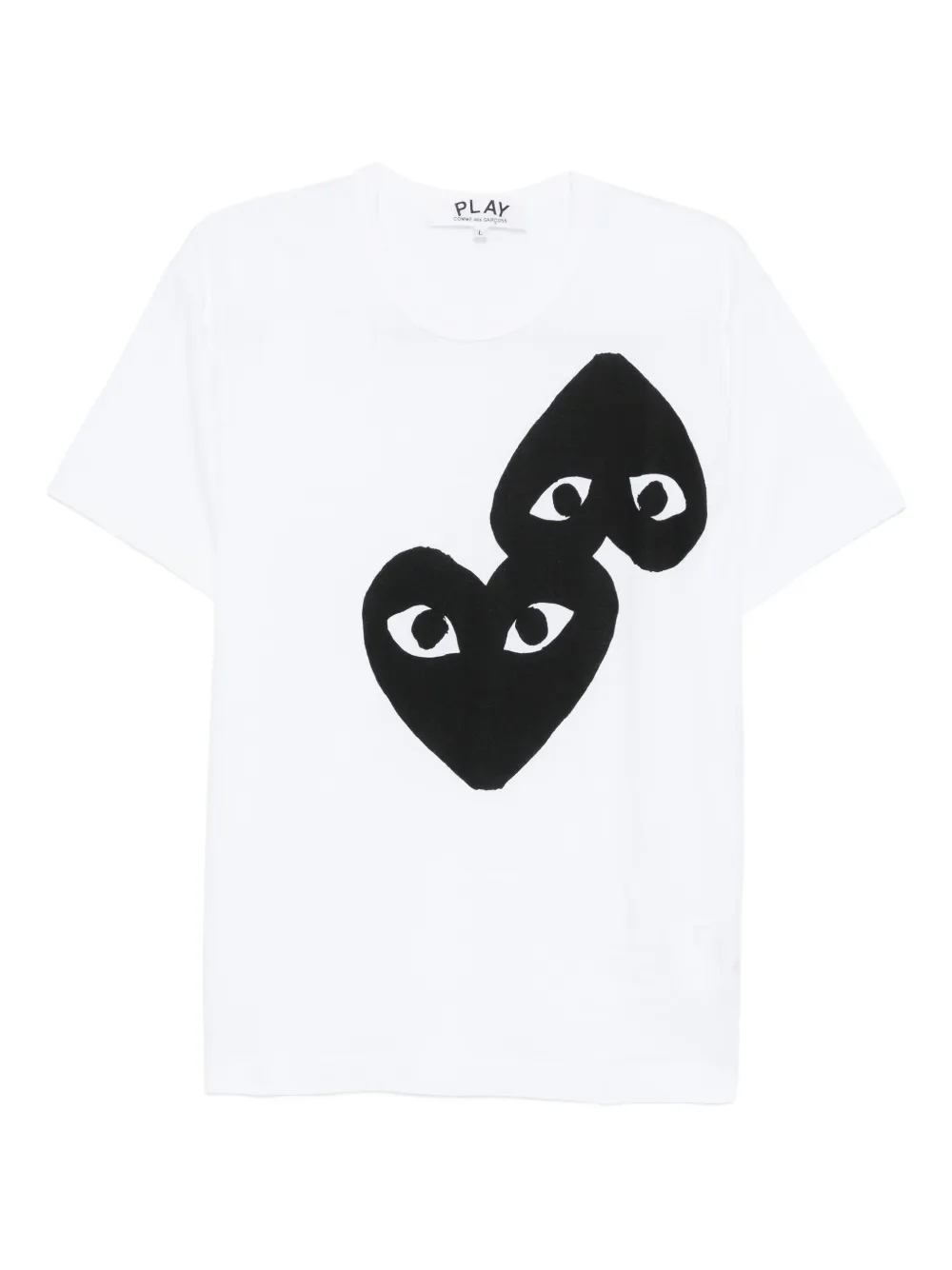 Comme Des Garçons Play T-shirt con stampa a cuore - Bianco