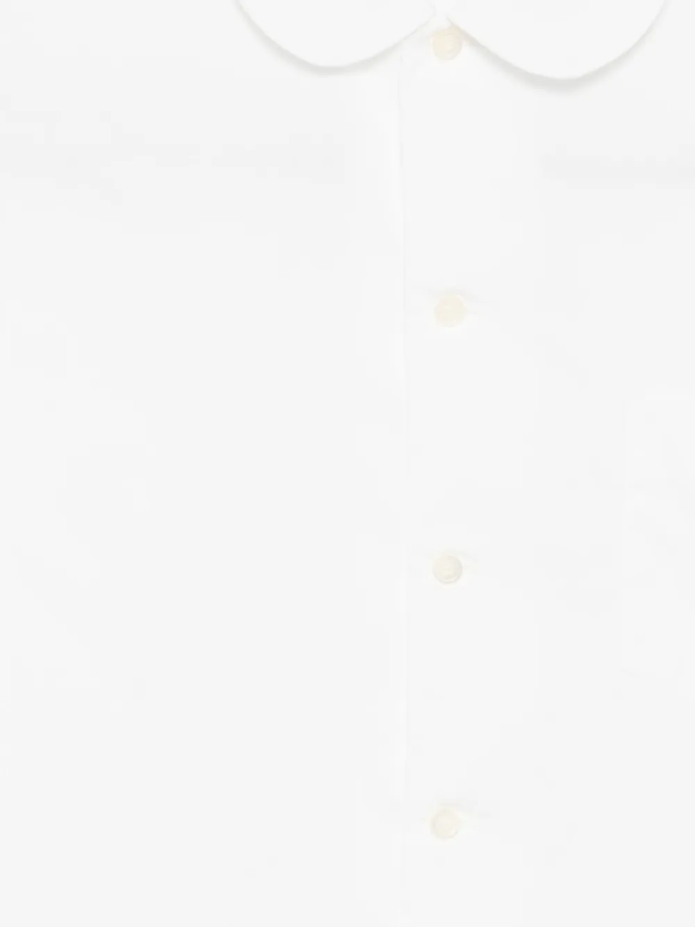 Comme Des Garçons Round-collar Shirt In White
