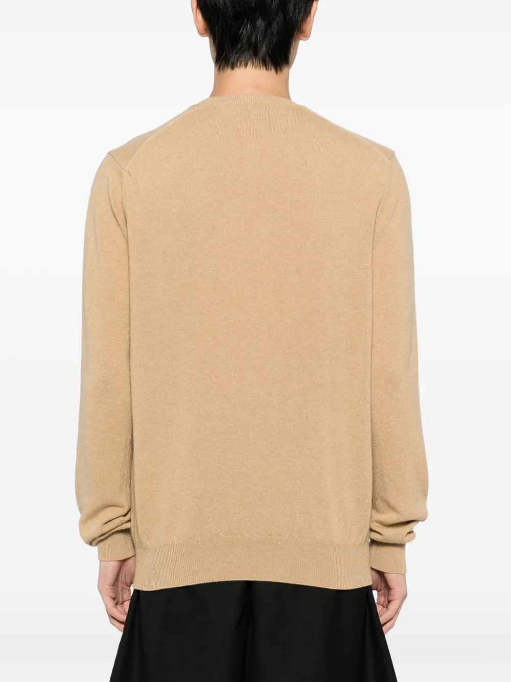 Comme Des Garçons Play Heart-appliqué Cardigan In Neutral