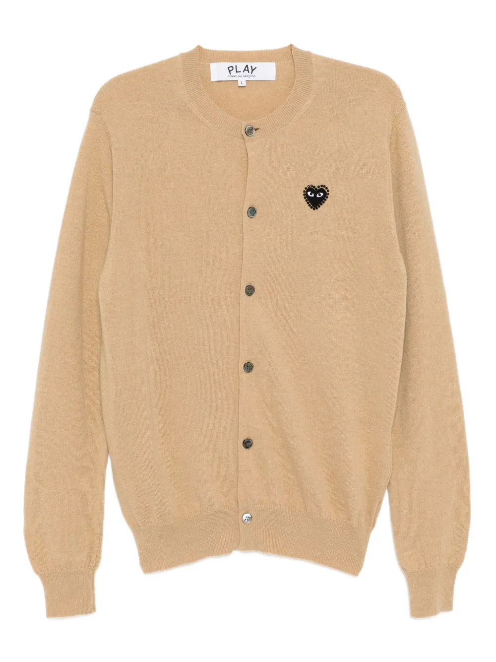 Comme Des Garçons Play cardigan à appliqué cœur | tons neutres | Image 1