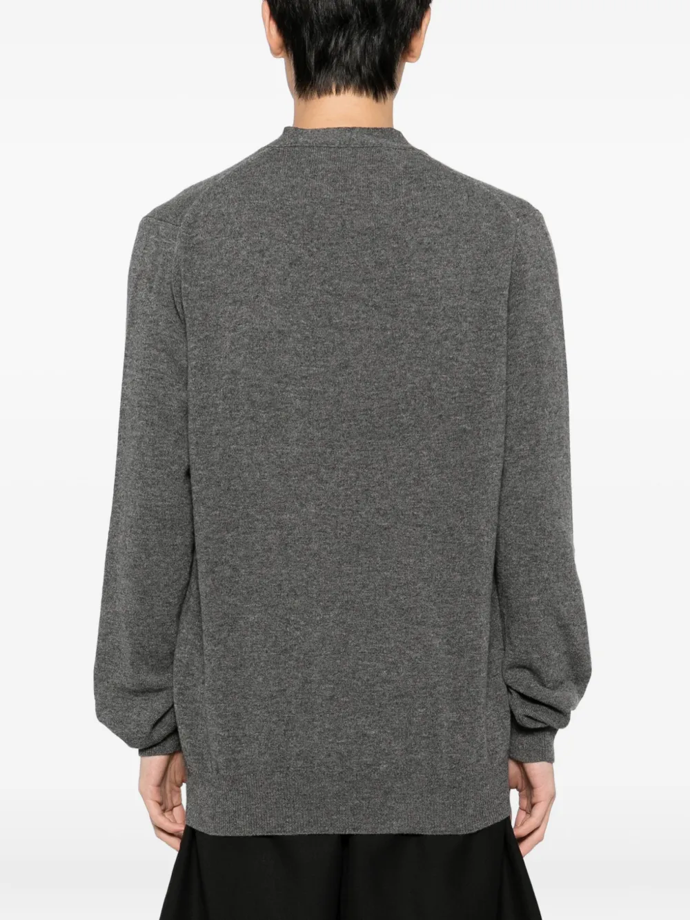Comme Des Garçons Play Heart-embroidered Cardigan In Gray