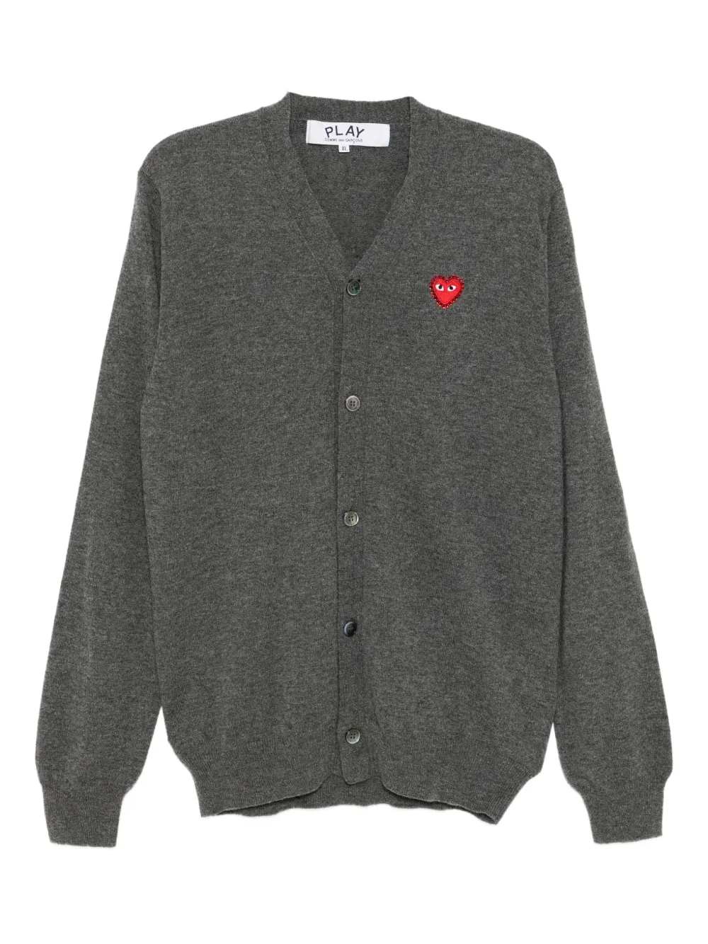 Comme Des Garçons Play cardigan à cœur brodé | gris | Image 1