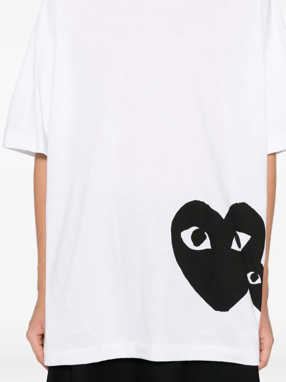 Comme Des Garçons Play Heart-print T-shirt In White