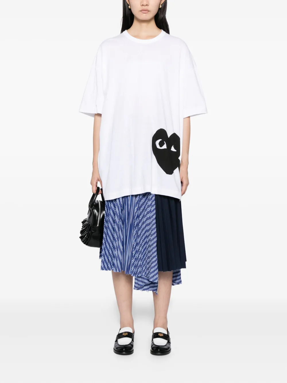 Comme Des Garçons Play Heart-print T-shirt In White
