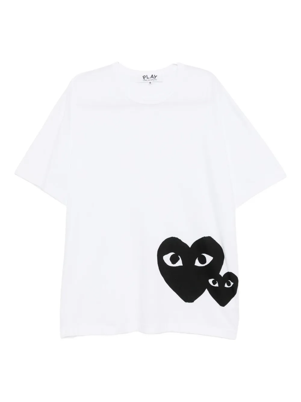 Comme Des Garçons Play Heart-print T-shirt In White