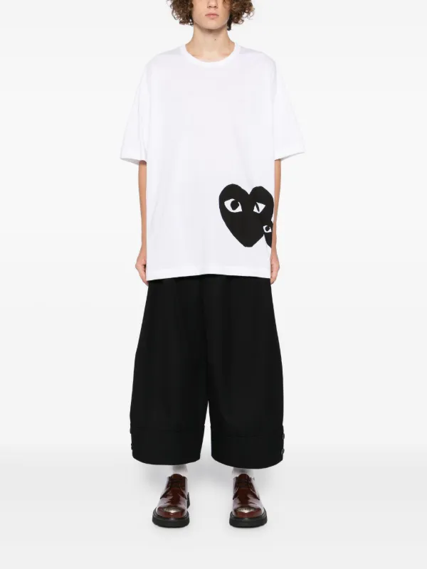 PLAY COMME DES GARÇONS Printed T-Shirt Comme Des Garçons Play heart-print T-shirt | White | FARFETCH