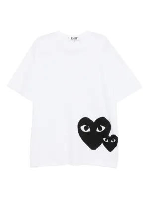 Comme Des Garçons Play ハート ロゴ Tシャツ | ホワイト | FARFETCH JP