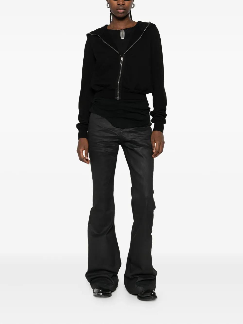 Rick Owens DRKSHDW Hoodie met rits - Zwart