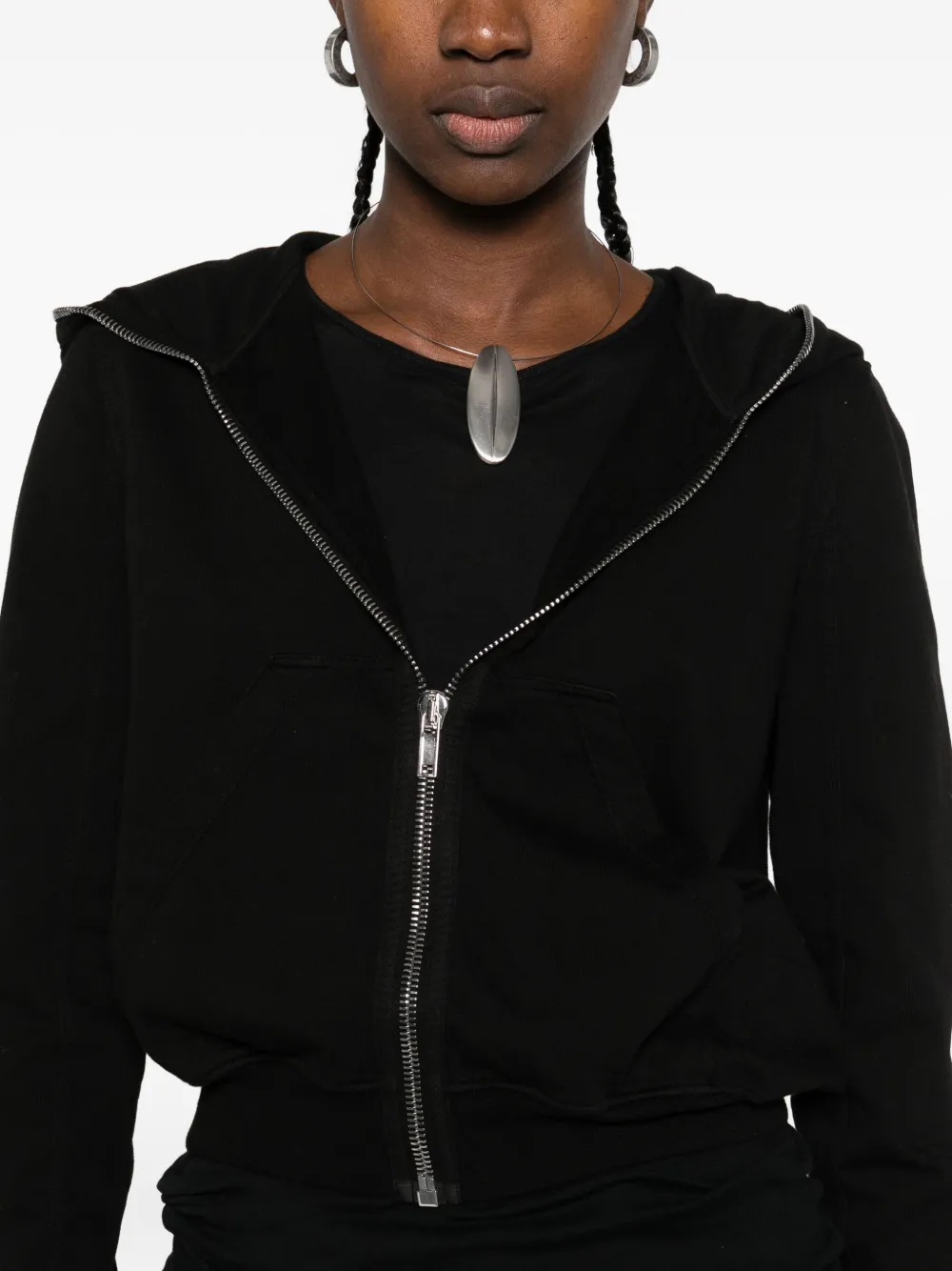 Rick Owens DRKSHDW Hoodie met rits Zwart
