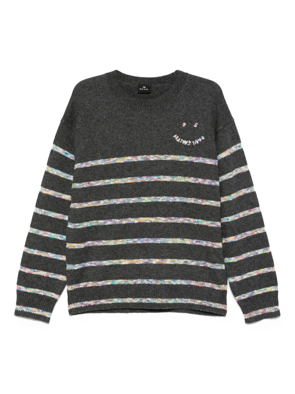 PS Paul Smith Gestreepte trui met smiley face Grijs
