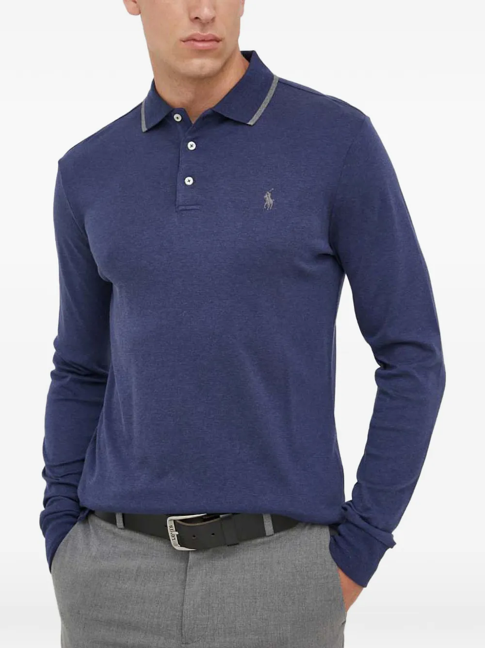 Polo Ralph Lauren Langärmeliges Poloshirt - Blau