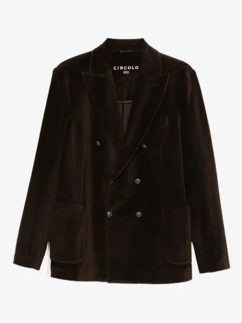 Circolo 1901 blazer côtelé à boutonnière croisée