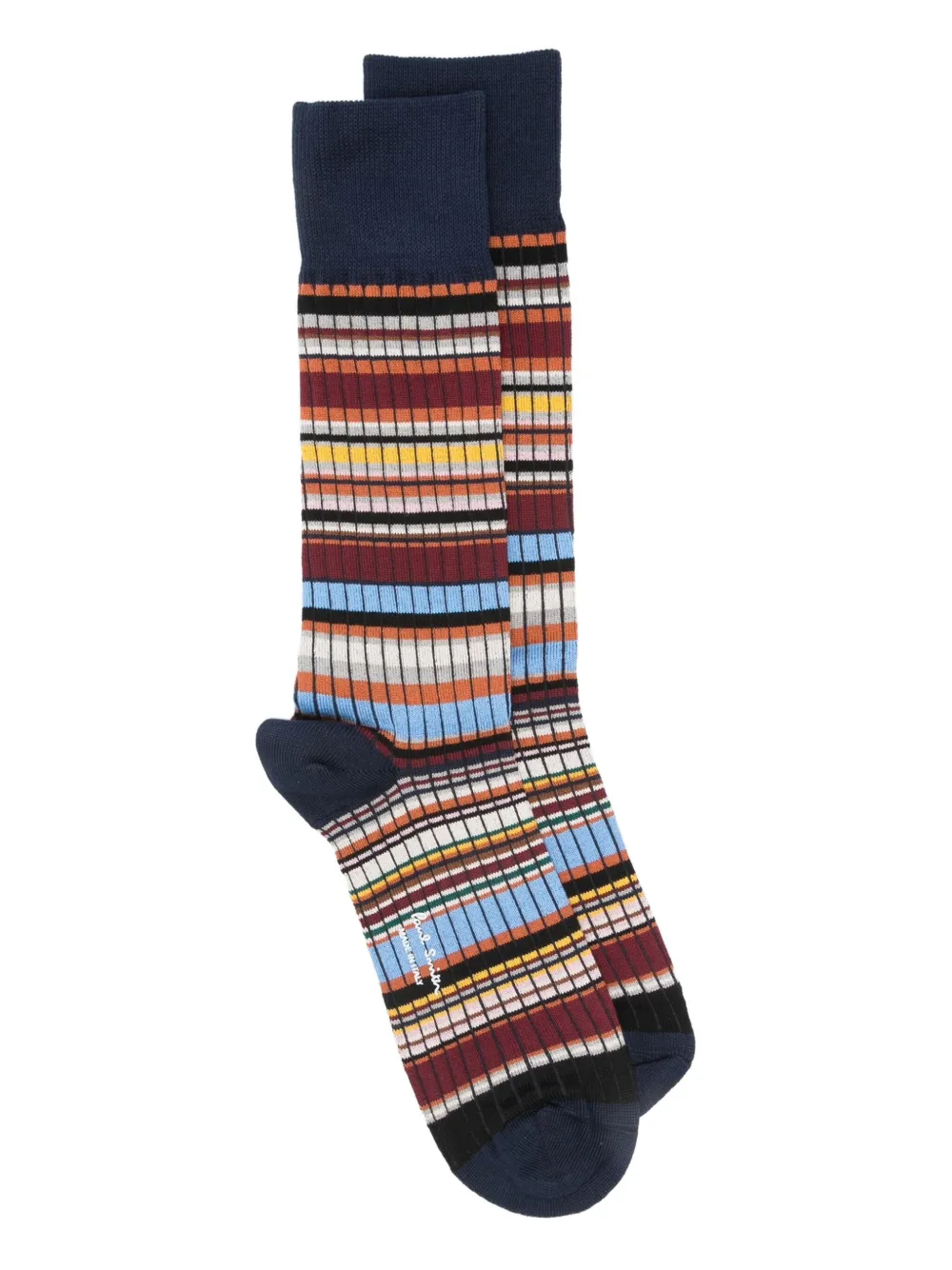 PS Paul Smith striped cotton socks - ブルー PS Paul Smith striped cotton socks - ブルー