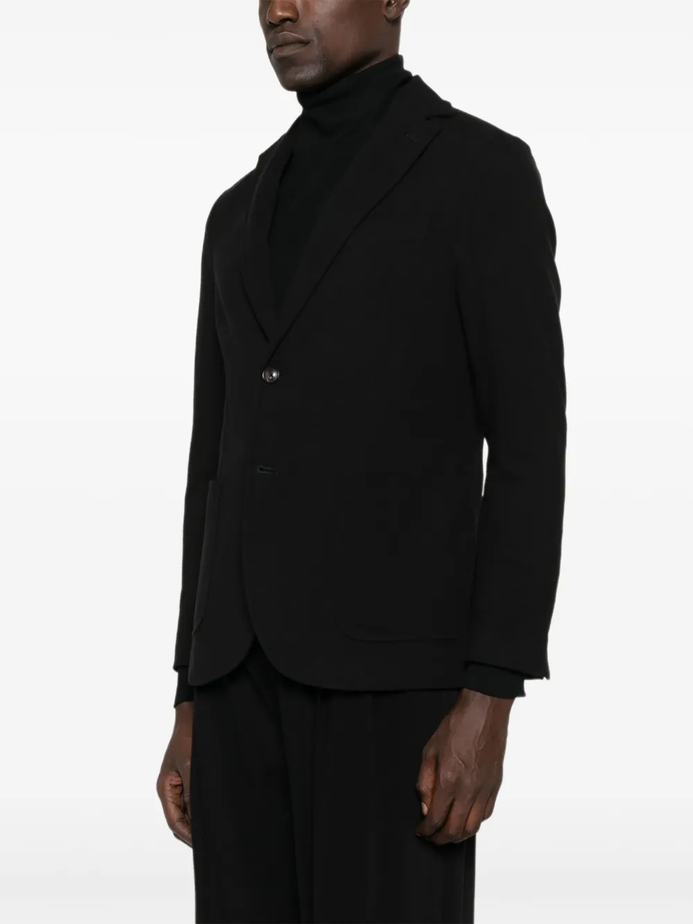  Circolo 1901 Two-button Patch-pocket Blazer - Black 