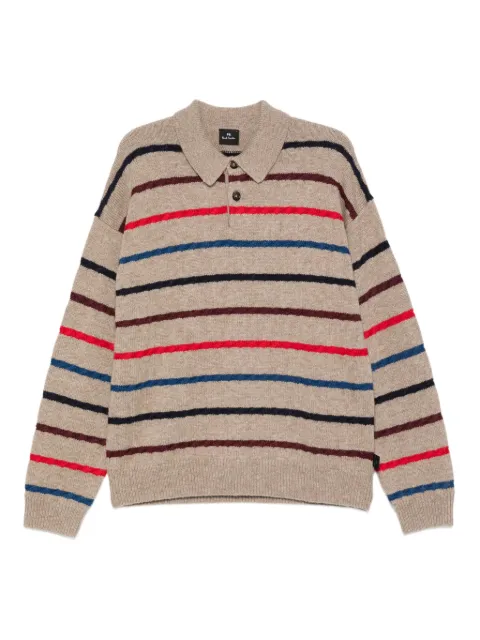 PS Paul Smith striped polo-neck sweater