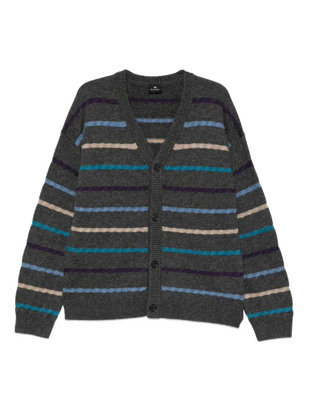 PS Paul Smith Gestreept vest met knoop Zwart