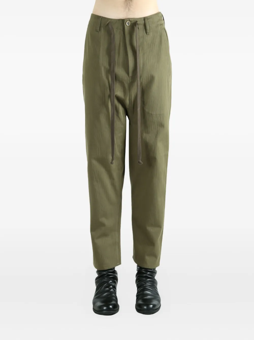 Uma Wang Perch drawstring-waist trousers Groen