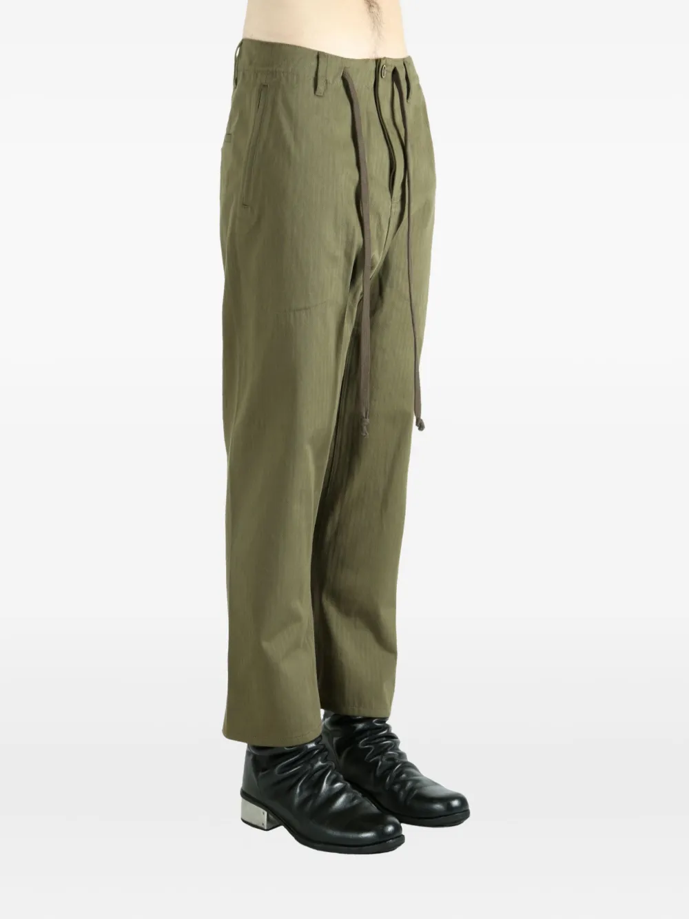 Uma Wang Perch drawstring-waist trousers Groen