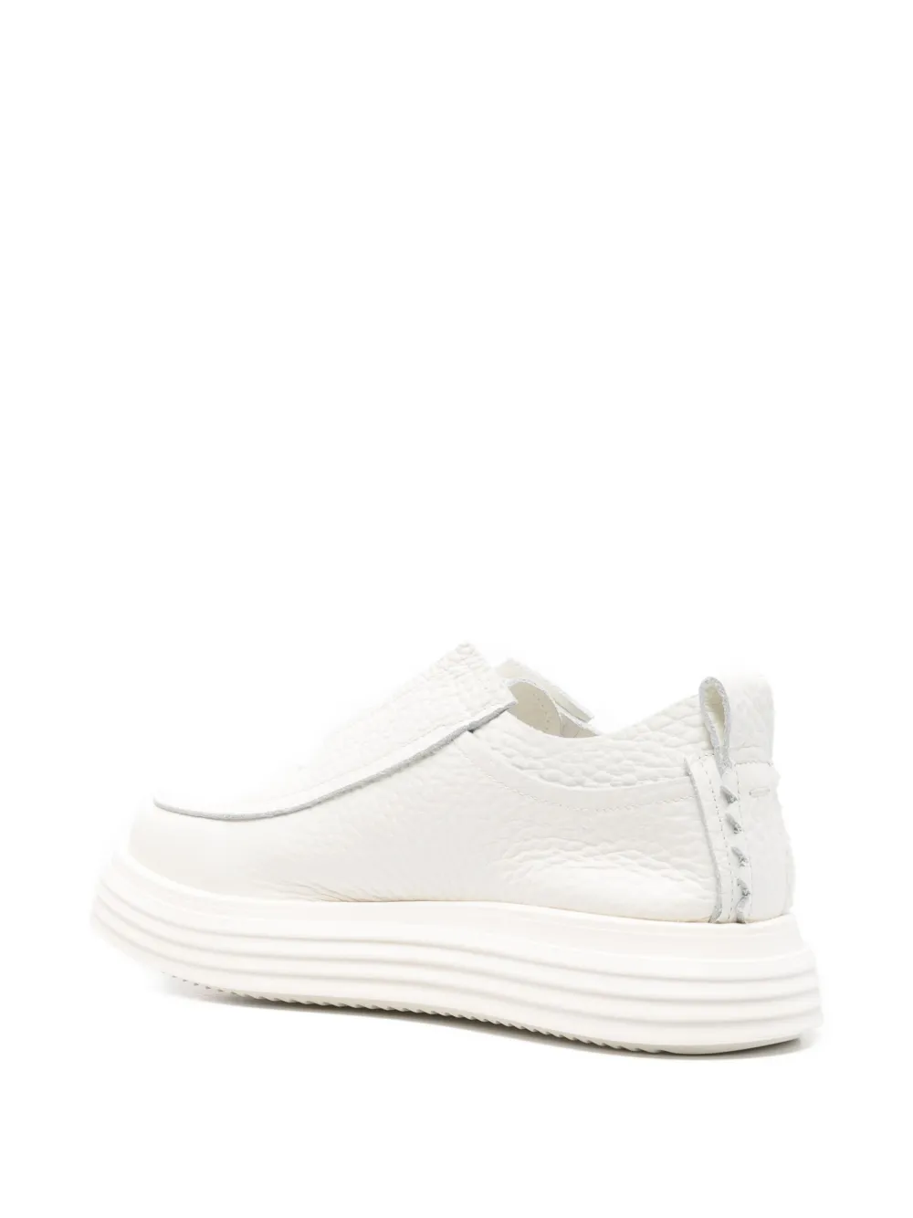 The Antipode Leather Platform Sneakers In White