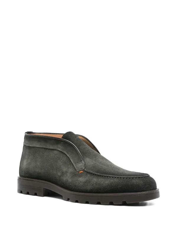 Santoni Suede Leather slip-on Boots FARFETCH PH