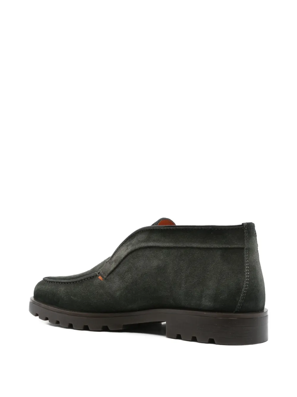 Santoni suede leather slip-on boots V49 GREEN