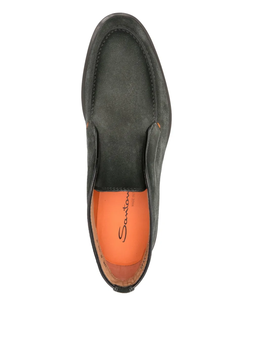 Santoni suede leather slip-on boots V49 GREEN