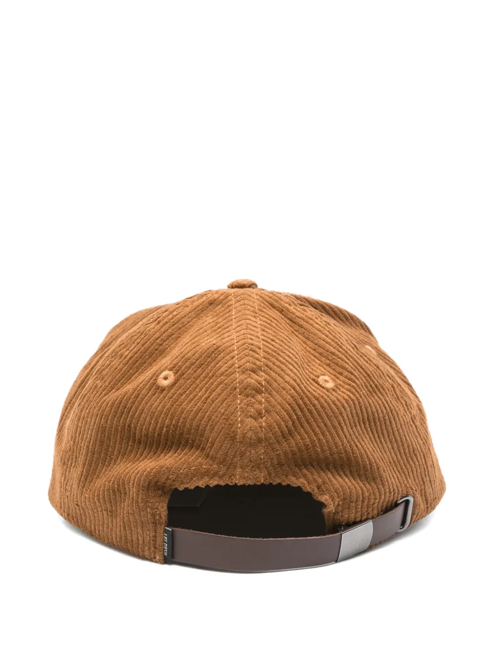 Les Deux Ribfluwelen honkbalpet met geborduurd logo - Bruin