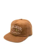 Les Deux corduroy logo-embroidered baseball cap - Brown