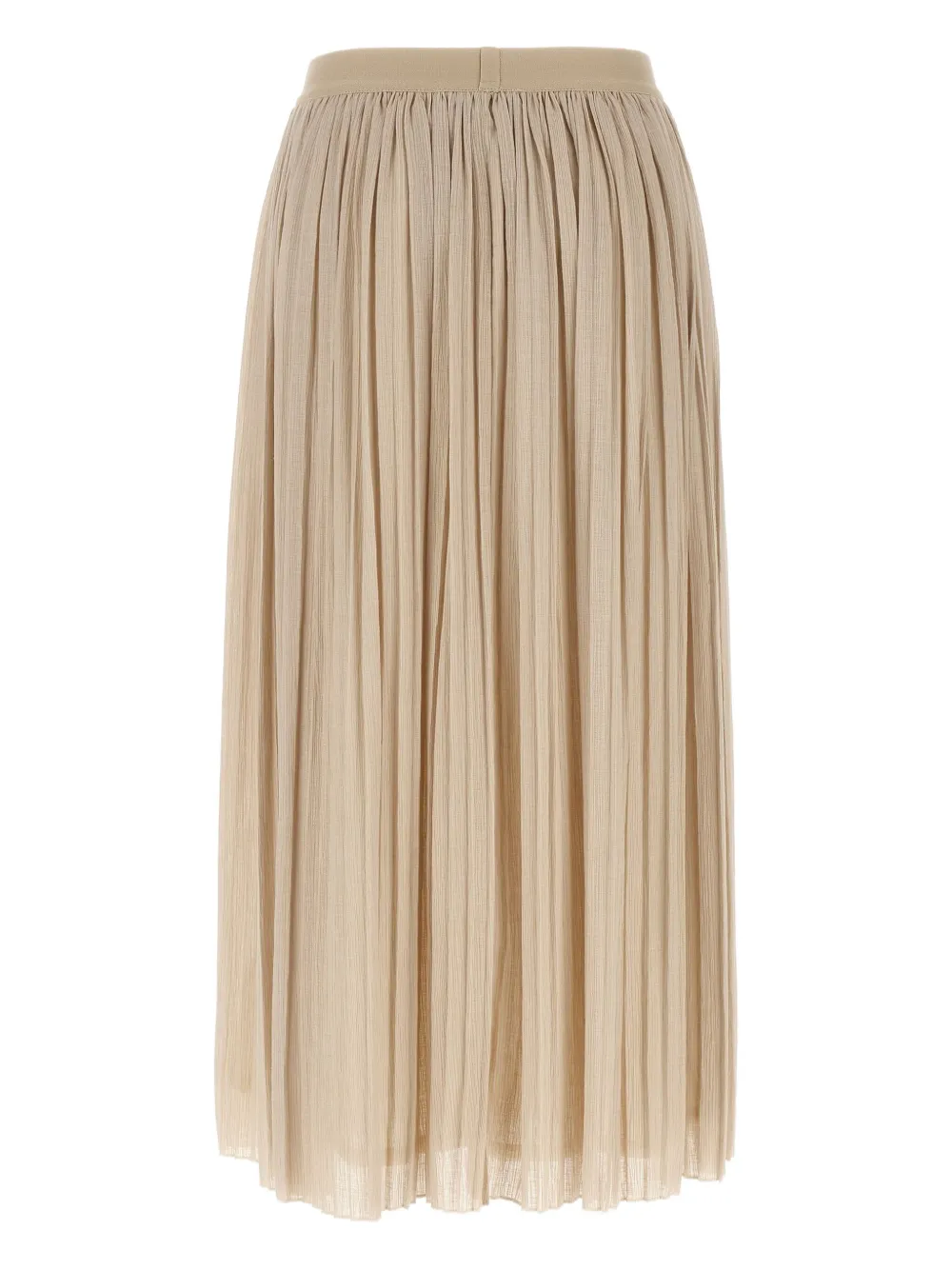 Weekend Max Mara Elastic-waistband Pleated Maxi Skirt In Neutral