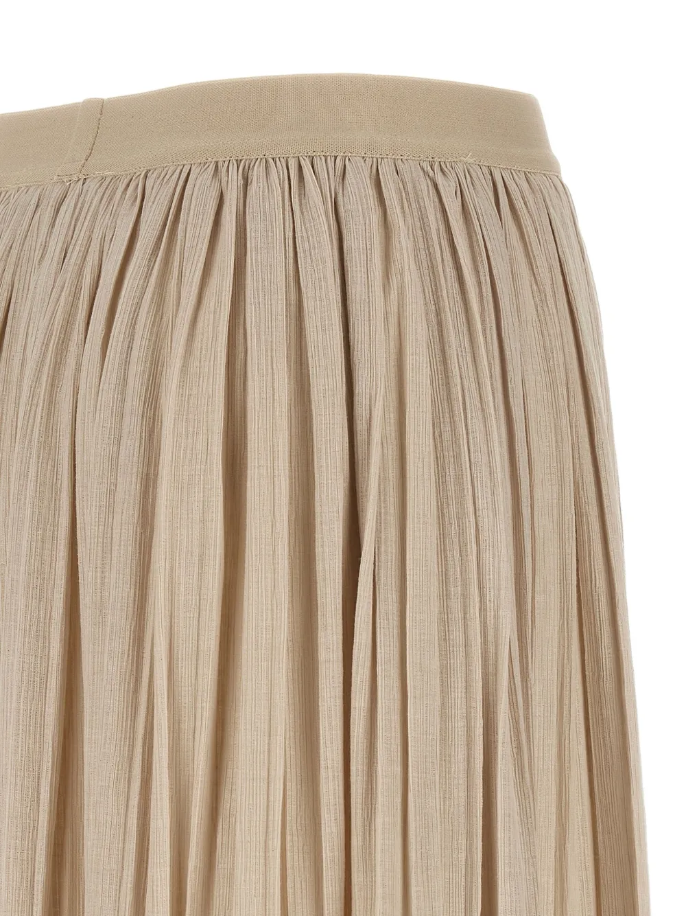 Weekend Max Mara Elastic-waistband Pleated Maxi Skirt In Neutral