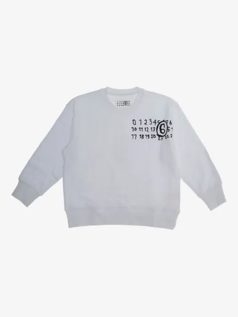 MM6 Maison Margiela Kids sudadera con logo de números