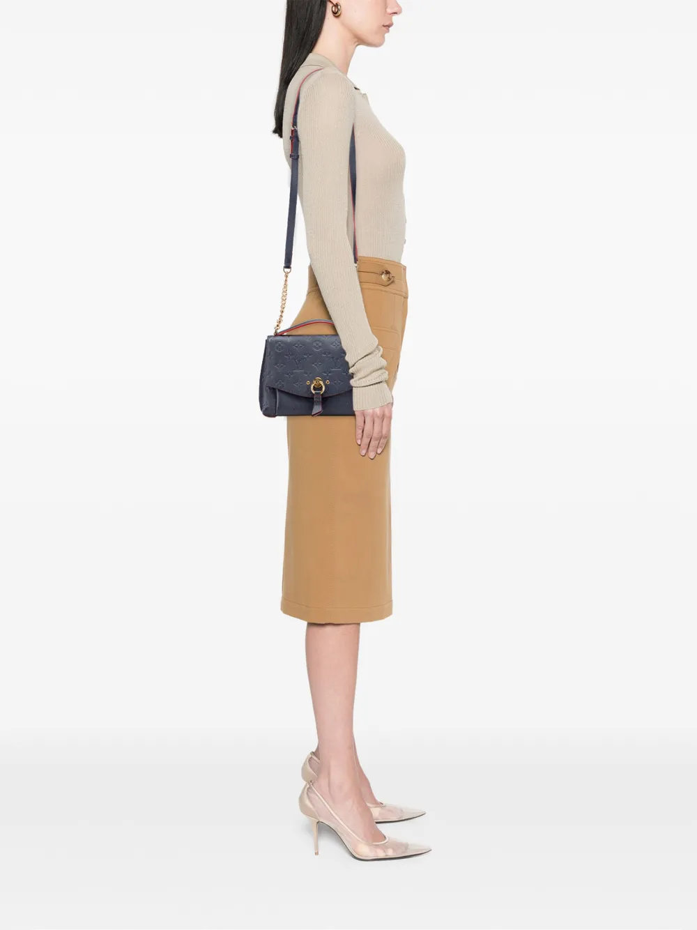 Louis Vuitton Pre-Owned 2018 Monogram Empreinte Blanche BB satchel | Pre-Owned | Image 2